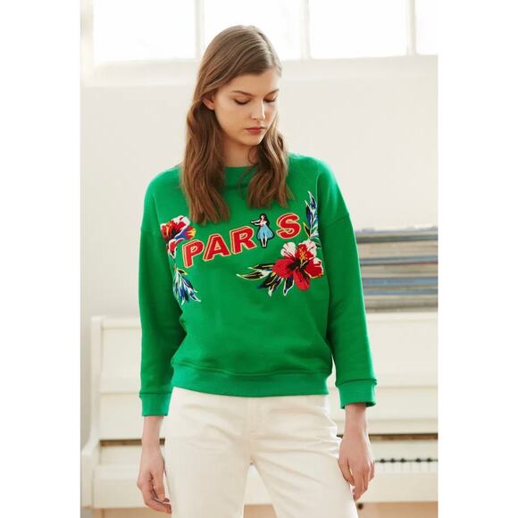 Claudie Pierlot Paris Tala Sweater Green 1 Small - Picture 1 of 7